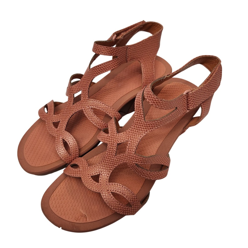 Baretraps Raeanne Womens‎ Sandals Ginger Brown Strappy Wedge 7.5W BTS23-11073